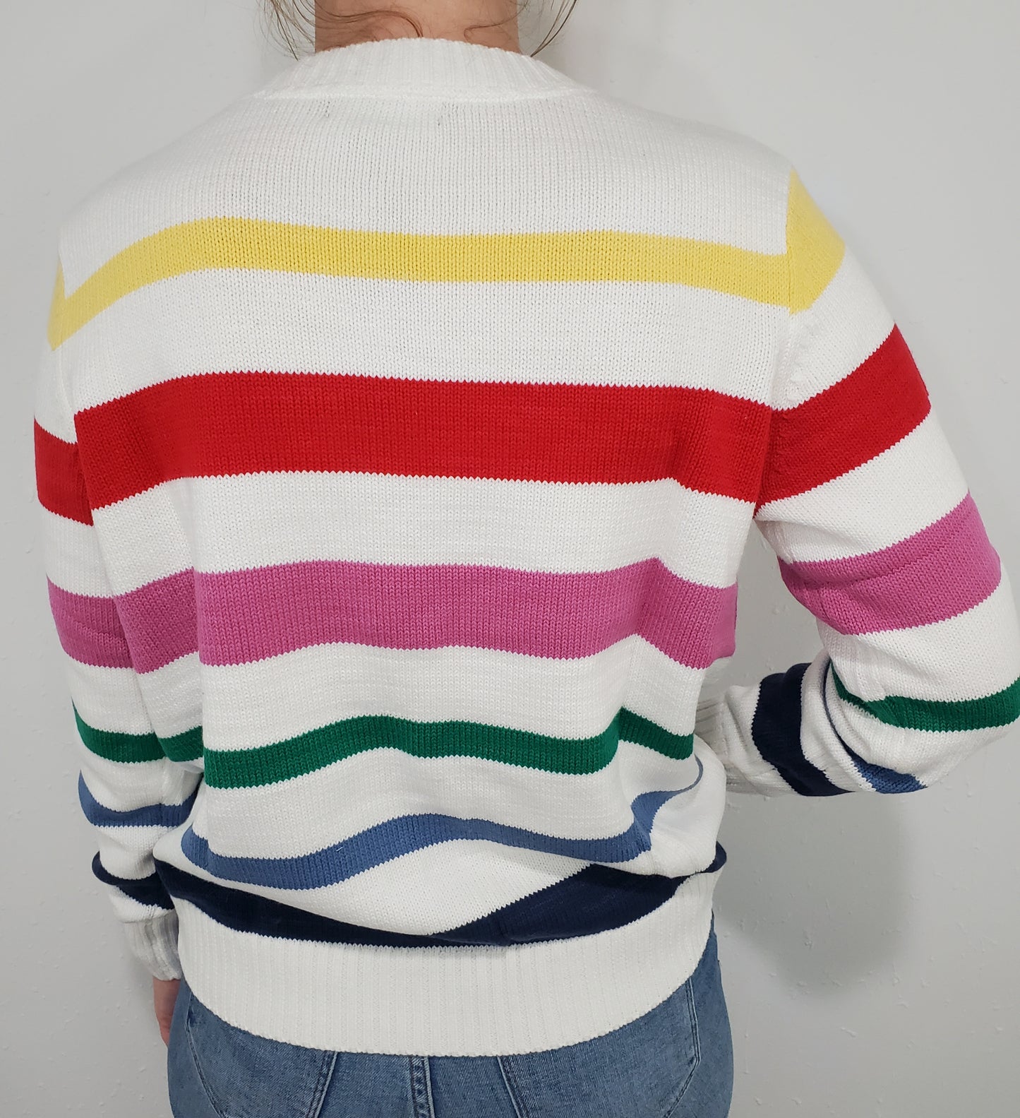 CHARLIE B RAINBOW STRIPED SWEATER - MULTI