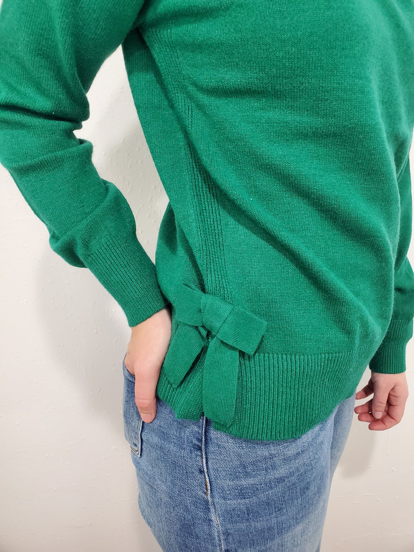 CHARLIE B BOW SWEATER - FOREST