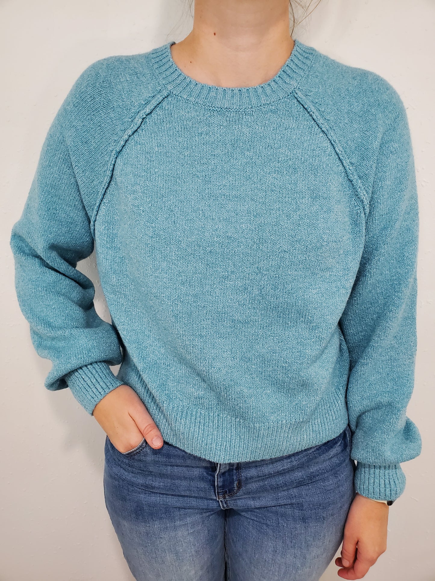 MELANGE RAGLAN SWEATER