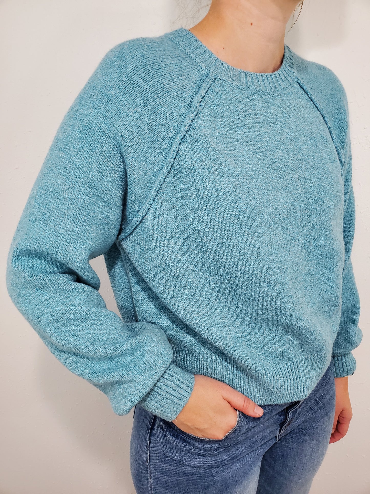 MELANGE RAGLAN SWEATER