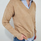 CHARLIE B PLUSHY KNIT FOOLER TOP - CARAMEL/BLUE/WHITE