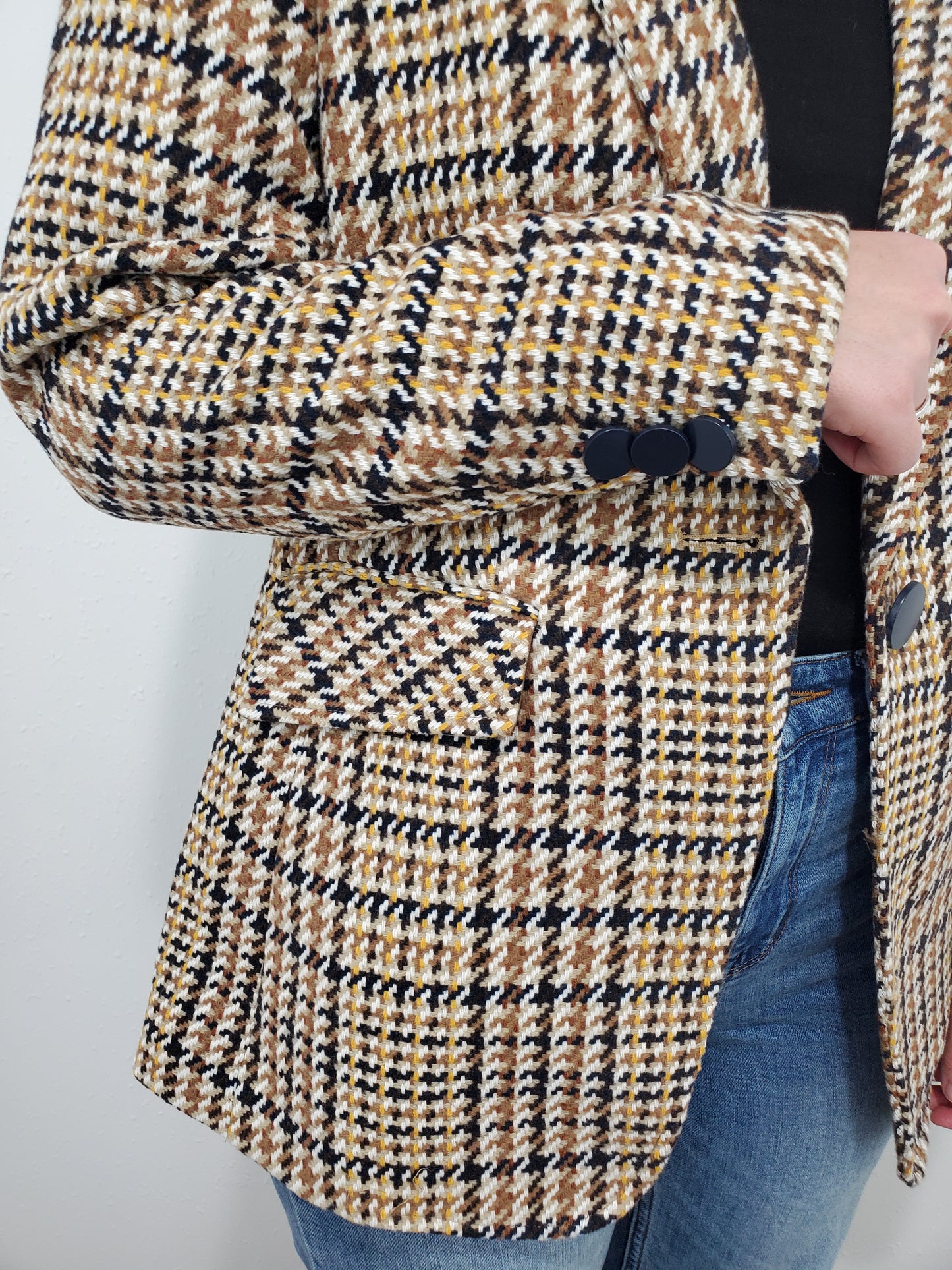 CHARLIE B PLAID BLAZER - TERRACOTTA MULTI