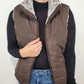 FAUX FUR REVERSIBLE VEST - BROWN