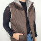 FAUX FUR REVERSIBLE VEST - BROWN