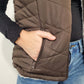 FAUX FUR REVERSIBLE VEST - BROWN