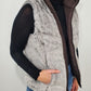 FAUX FUR REVERSIBLE VEST - BROWN