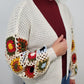 CROCHET PATCHWORK CARDIGAN - IVORY MULTI