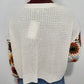 CROCHET PATCHWORK CARDIGAN - IVORY MULTI