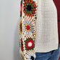 CROCHET PATCHWORK CARDIGAN - IVORY MULTI