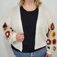 CROCHET PATCHWORK CARDIGAN - IVORY MULTI