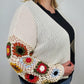 CROCHET PATCHWORK CARDIGAN - IVORY MULTI