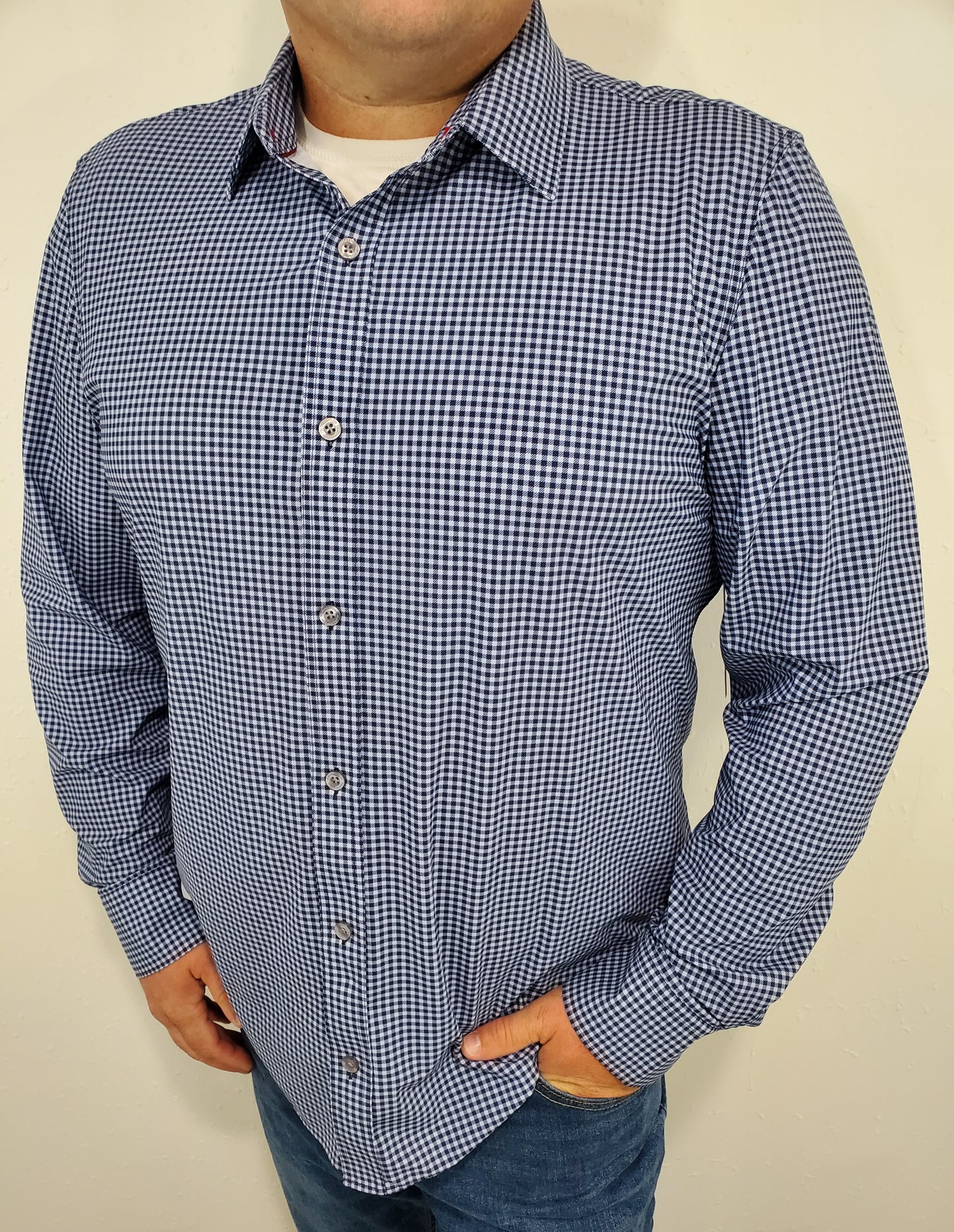 PATTON BUTTON DOWN - BLUE/BLACK