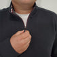 WARREN 1/4 ZIP PULLOVER - CHARCOAL