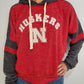 NEBRASKA SPECKLE HOODIE - GREY/RED