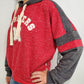 NEBRASKA SPECKLE HOODIE - GREY/RED