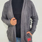 NEBRASKA DASH CARDIGAN - CHARCOAL