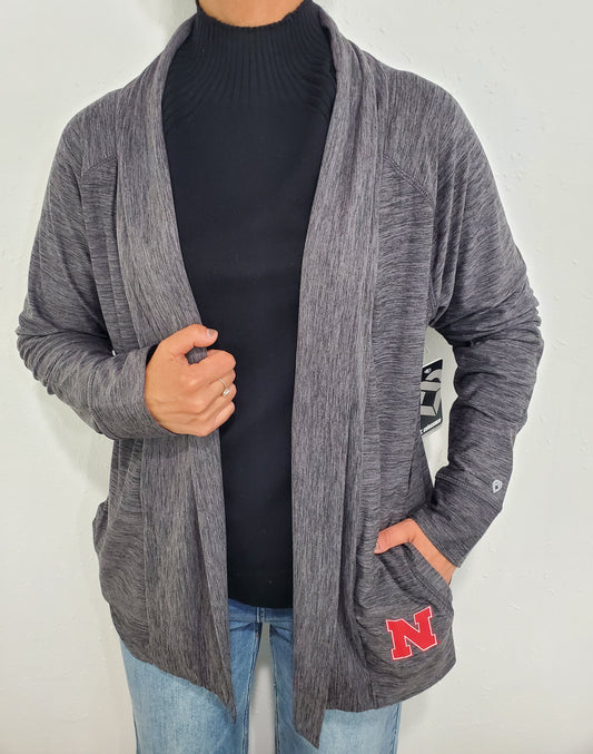 NEBRASKA DASH CARDIGAN - CHARCOAL