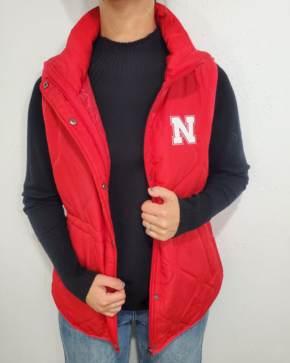 NEBRASKA LORETTA PUFFER VEST - RED