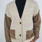 TRIBAL COLORBLOCK CARDIGAN - OATMEAL