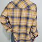 DENIM RUNWAY PLAID BLOUSE - BANANA/NAVY MULTI