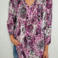 COLOR ARTISTRY PRINTED TOP - VIOLET MULTI