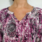 COLOR ARTISTRY PRINTED TOP - VIOLET MULTI