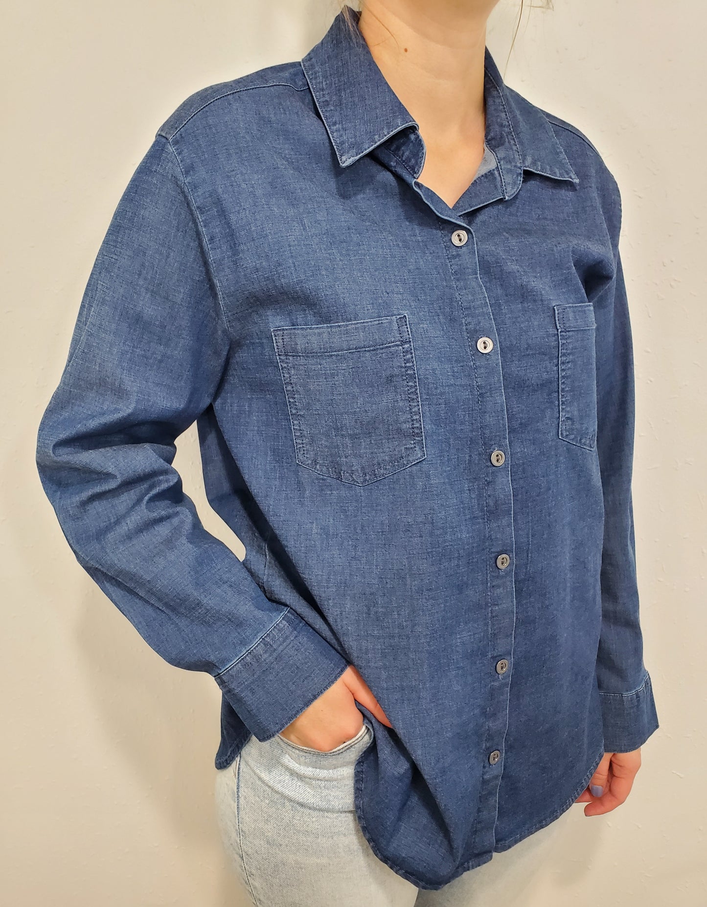 DELANIE DENIM SHIRT - DARK DENIM