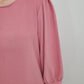 INTUITION RUFFLE TOP - POWDERY PINK