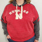 NEBRASKA SPECKLE HOODIE - GREY/RED