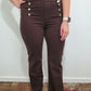 CHARLIE B PULL ON FLARE LEG PANT - MOCHA