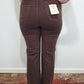 CHARLIE B PULL ON FLARE LEG PANT - MOCHA