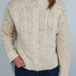 EXPOSED SEAM CONFETTI SWEATER - LIGHT CREAM