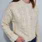 EXPOSED SEAM CONFETTI SWEATER - LIGHT CREAM