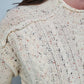 EXPOSED SEAM CONFETTI SWEATER - LIGHT CREAM