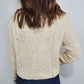 EXPOSED SEAM CONFETTI SWEATER - LIGHT CREAM