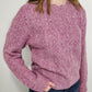 SCALLOP EDGE SWEATER - HEATHER BERRY