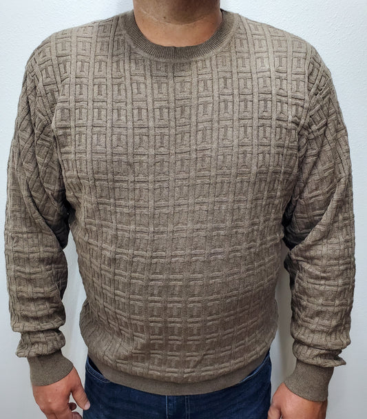 BOONE CREW NECK SWEATER - TAUPE