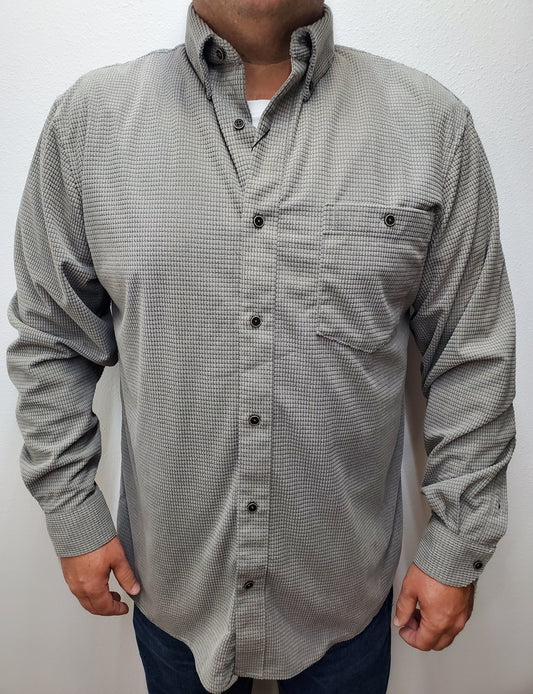 SPENCER BUTTON DOWN SHIRT - PEWTER