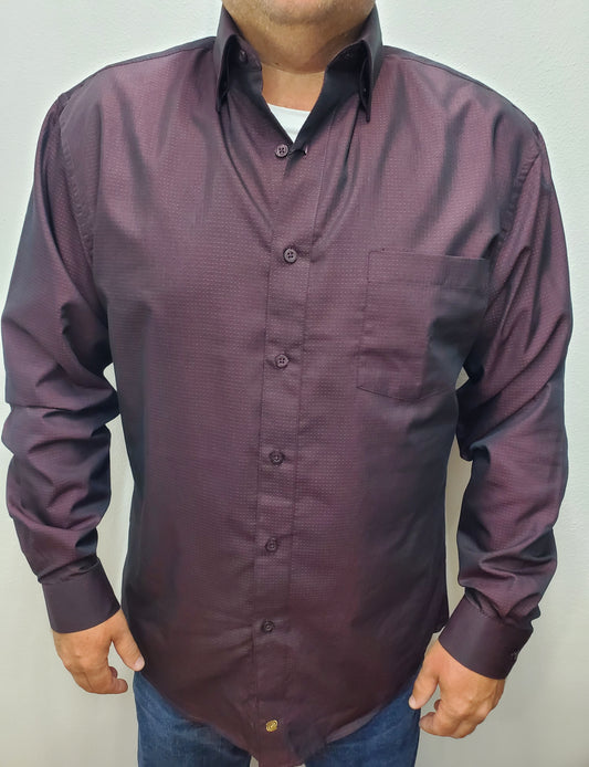 NOLAN BUTTON DOWN SHIRT - WINE