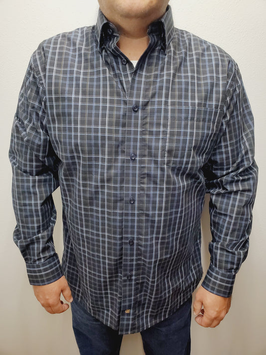 PHOENIX BUTTON DOWN SHIRT - BLUE/BLACK