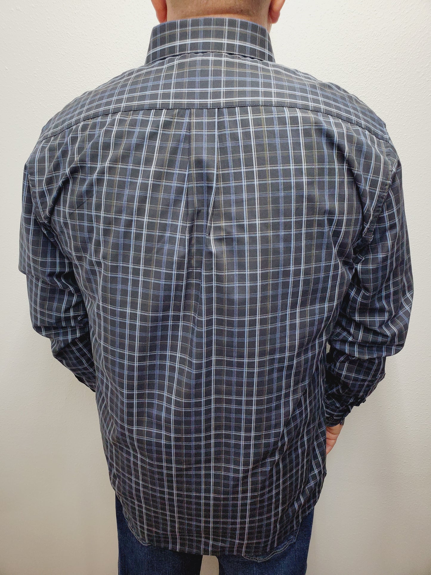 PHOENIX BUTTON DOWN SHIRT - BLUE/BLACK