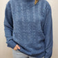 SPECKLED CABLE KNIT SWEATER