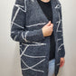 EVERY WHICH WAY CARDIGAN - CHARCOAL/WHITE