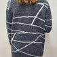 EVERY WHICH WAY CARDIGAN - CHARCOAL/WHITE