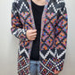 RAINBOW KNIT CARDIGAN - GREY MULTI