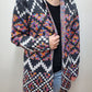 RAINBOW KNIT CARDIGAN - GREY MULTI