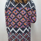 RAINBOW KNIT CARDIGAN - GREY MULTI