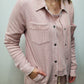 RILEY WAFFLE KNIT SHACKET - DUSTY MAUVE