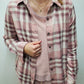 MINOT KNIT FLANNEL SHACKET - MAUVE PLAID