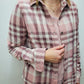 MINOT KNIT FLANNEL SHACKET - MAUVE PLAID